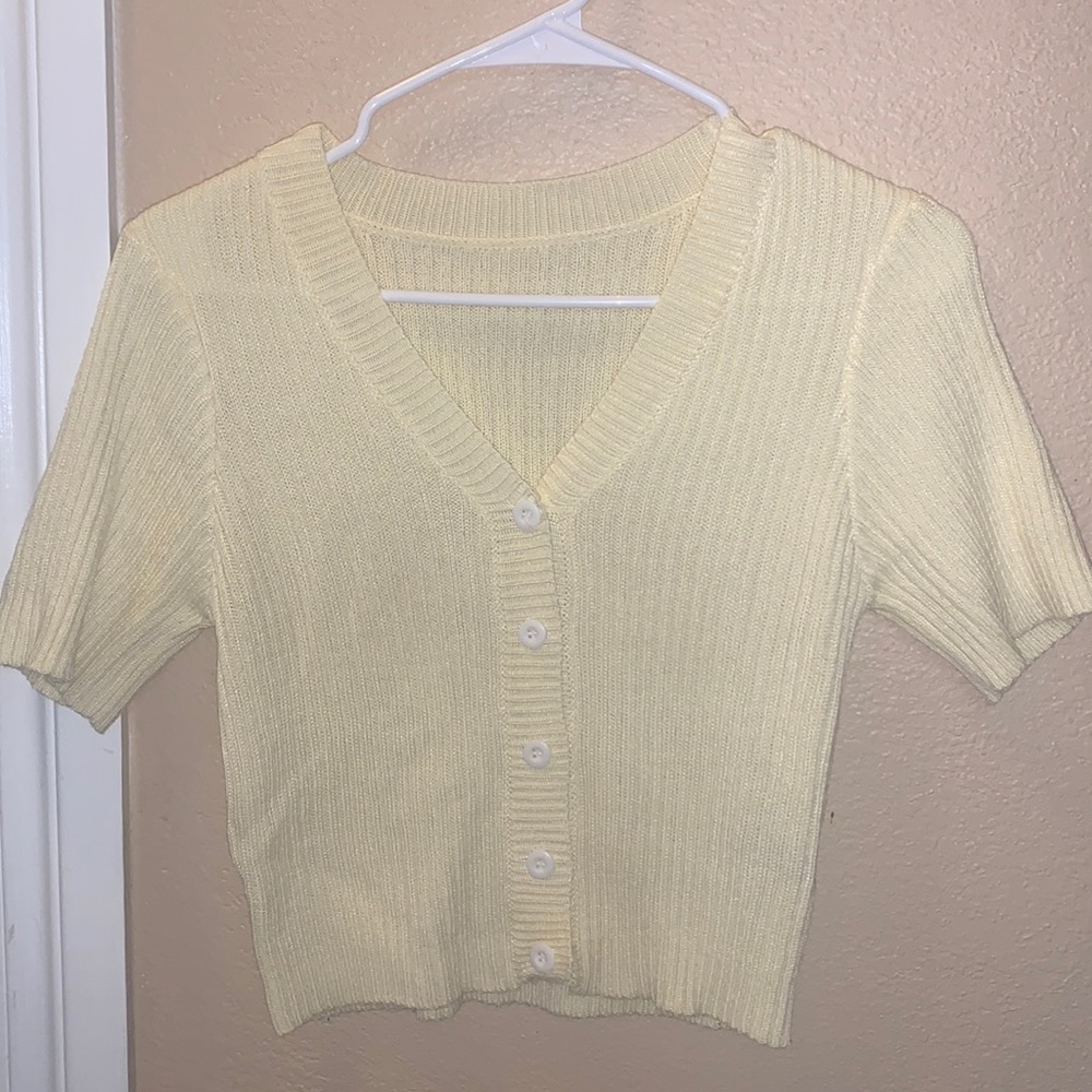 Knit cropped cardigan